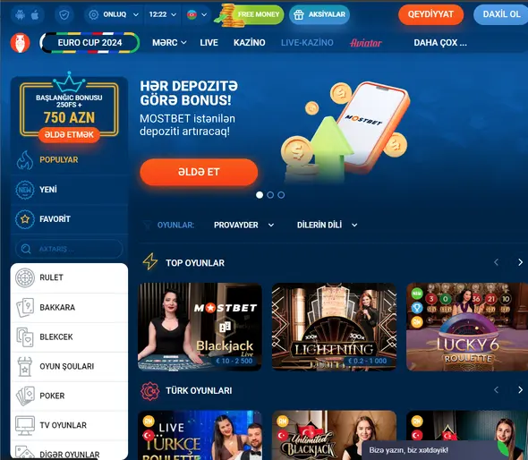 Mostbet live casino